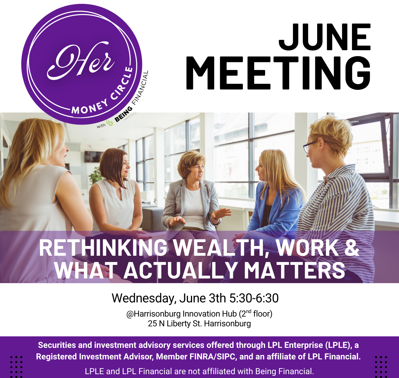 Monthly Financial Education in Harrisonburg, Virginia