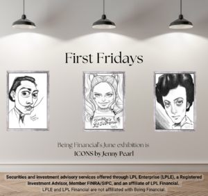 Being Financial's June First Friday Artist is ICONS by Jenny Pearl