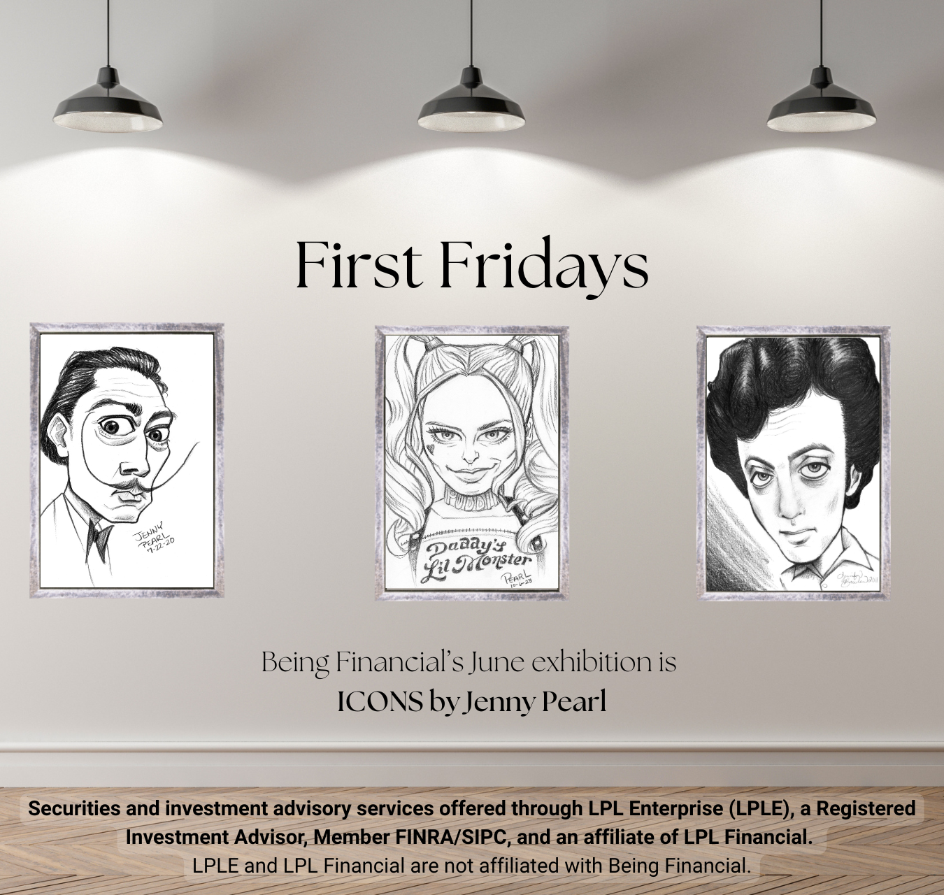 Being Financial's June First Friday Artist is ICONS by Jenny Pearl