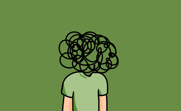 graphic of a person with a scrible for a head